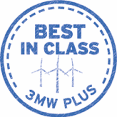 Badge that reads "Best In Class: 3MW Plus"